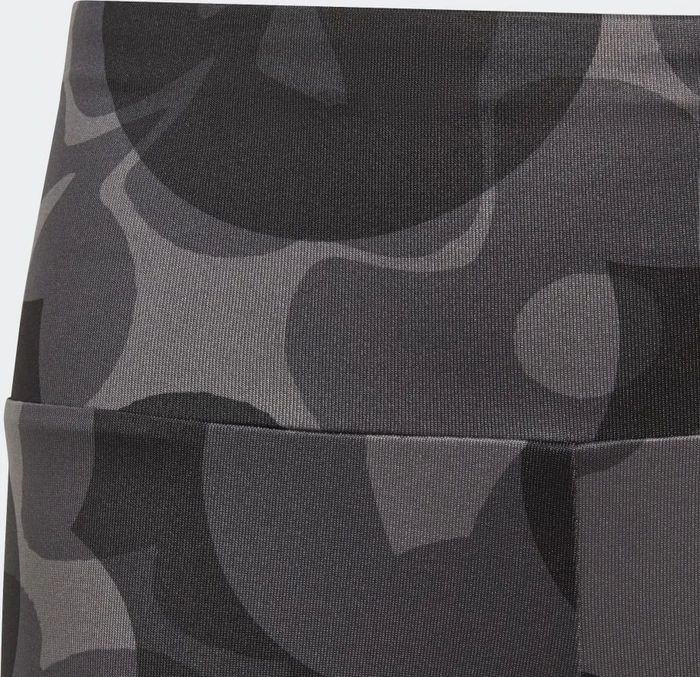 adidas Essentials Aeroready Seasonal Print High-Waist Hose 7/8 black/grey five (Junior)