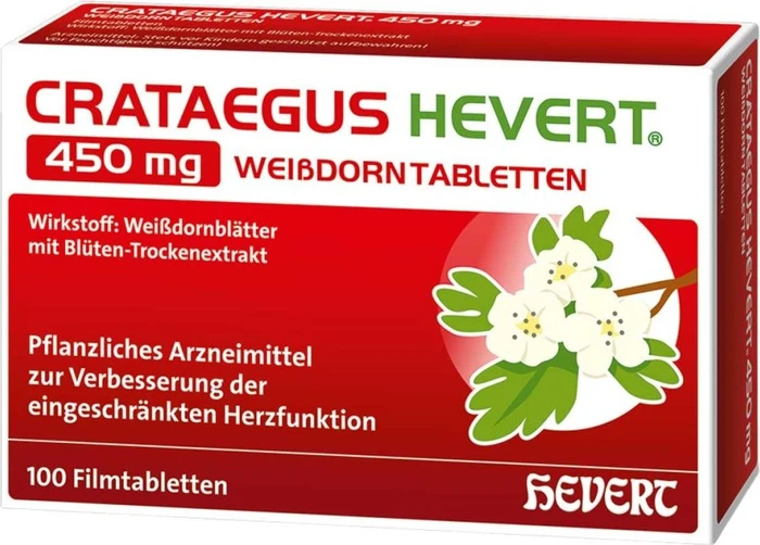 Crataegus Hevert 450mg Weißdorntabletten, 100 Stück
