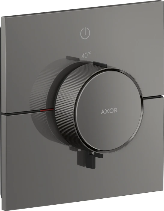 Hansgrohe Axor ShowerSelect ID eckig Thermostat für 1 Verbraucher polished black chrome
