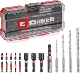 Einhell S-Case Bohrer-/Bits-/Steckschlüssel-Zubehörset inkl. Werkzeugbox,  18-tlg.