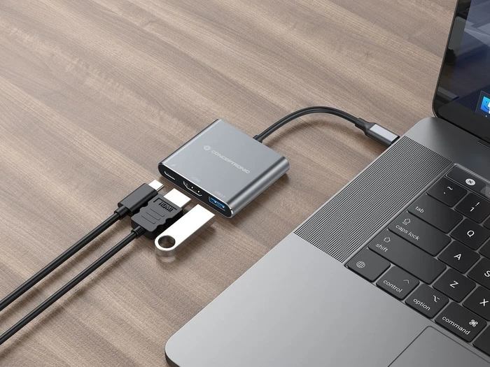 Conceptronic DONN18G 3-in-1 Dockingstation, USB-C 3.0 [Stecker]