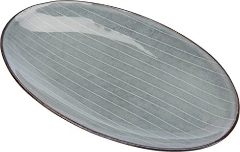 Broste Copenhagen Nordic Sea Servierplatte 22x13.6cm soft blue