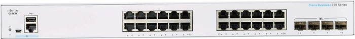 Cisco Business 350 Rackmount Gigabit Managed Switch, 24x RJ-45, 4x SFP+