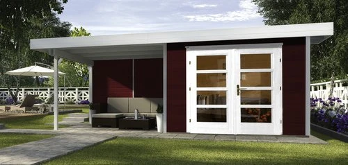 Weka 126 B 590x241cm Gartenhaus schwedenrot