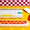 Mustard Hot Dog Keyboard Rest, Handballenauflage (Tastatur), braun/rot/gelb Vorschaubild