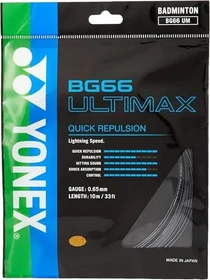 Yonex BG66 Ultimax Badmintonsaite schwarz 10m