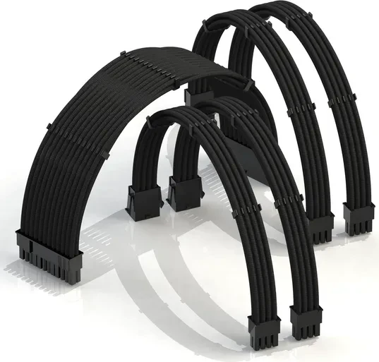LinkUP PSU Cable Extension Kit, Schwarz