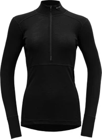 Devold Lauparen Merino 190 Zip Neck Funktionsshirt langarm schwarz (Damen)