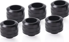 Alphacool Eiszapfen PRO Rohranschluss G1/4" auf 16mm, deep black, 6er-Pack