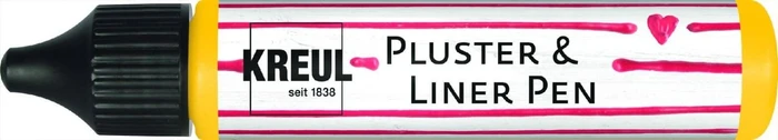 Kreul Pluster & Liner Pen Effektfarbe, sonnengelb, 29ml