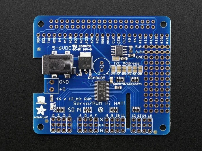 Adafruit 16-Kanal PCA9685 PWM/Servo HAT für Raspberry Pi