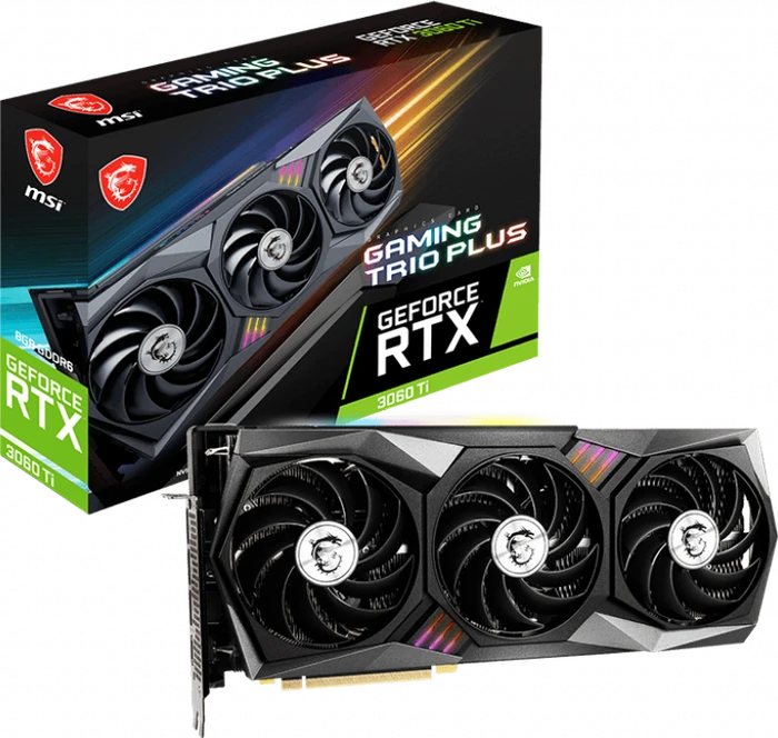 MSI GeForce RTX 3060 Ti Gaming Trio Plus 8G LHR, 8GB GDDR6, HDMI, 3x DP