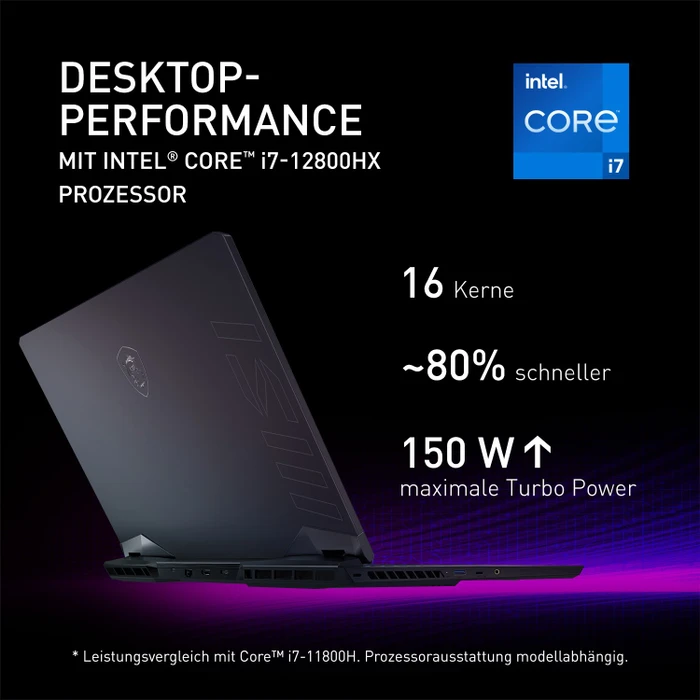 MSI GE77 HX 12UGS-011 Raider GE77 HX 12UGS-011, Core i7-12800HX, 32GB RAM, 1TB SSD, GeForce RTX 3070 Ti, DE