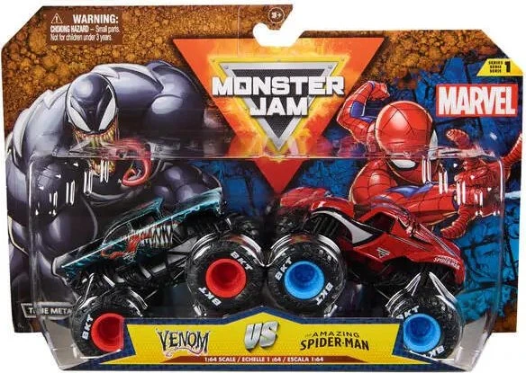 Spin Master Monster Jam Marvel Venom vs. Spider Man Serie 1 2er-Pack