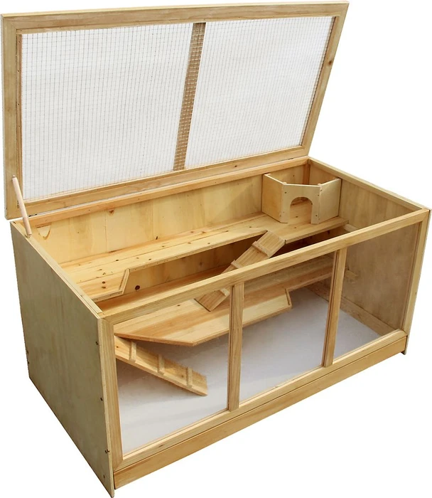Wiltec Wiltec XXL 3 Etagen Nagerkäfig, braun
