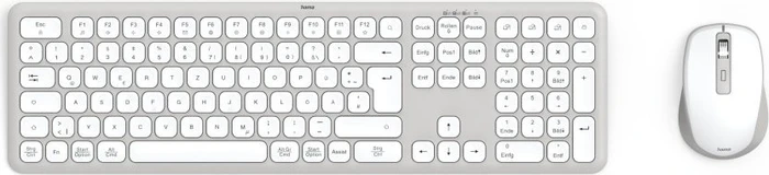 Hama WKM-550 Multi-Device-Tastatur-Maus-Set, weiß, USB/Bluetooth, DE