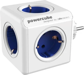 allocacoc/Segula PowerCube original Schuko, 5-fach, weiß/blau