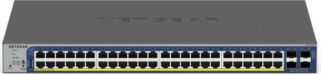 Netgear ProSAFE GS700 Rackmount Gigabit Smart Switch, 48x RJ-45, 4x SFP+, 190W PoE+