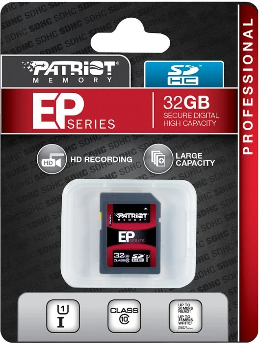 Patriot EP R50/W35 32GB, UHS-I, Class 10