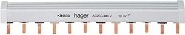 Hager Stiftschiene 3P+N 10mm² für 12x1+N/LS 1PLE Phasenschiene für 12 Schmalbau