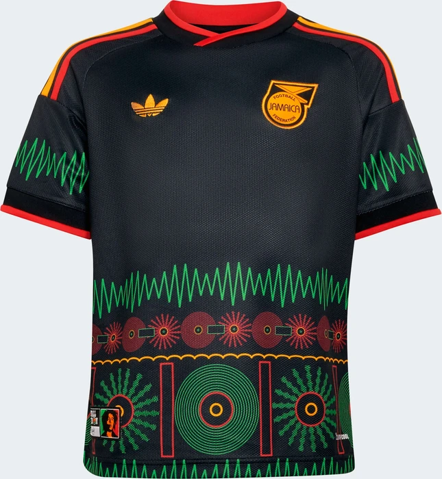 adidas Jamaika 26 x Bob Marley 2026 Auswärtstrikot kurzarm (Junior)