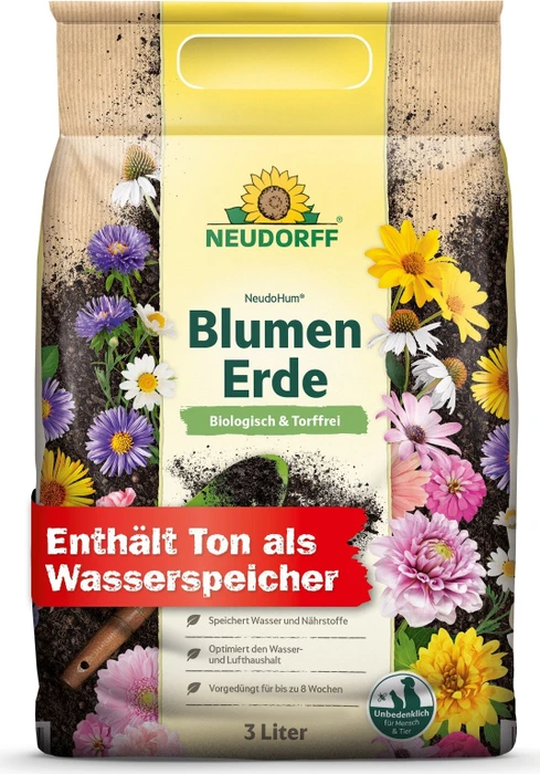 Neudorff NeudoHum Blumenerde torffrei, 3l