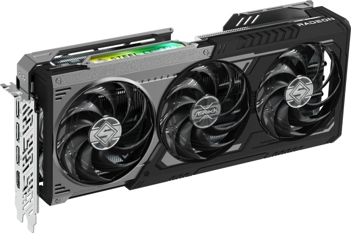 ASRock Radeon RX 9070 XT Steel Legend Dark 16GB, RX9070XT SLD 16G, 16GB GDDR6, HDMI, 3x DP