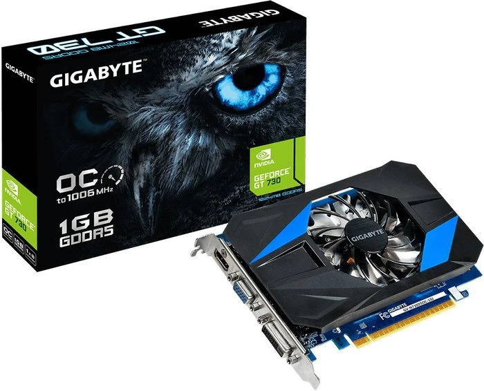 GIGABYTE GeForce GT 730, 1GB GDDR5, VGA, DVI, HDMI