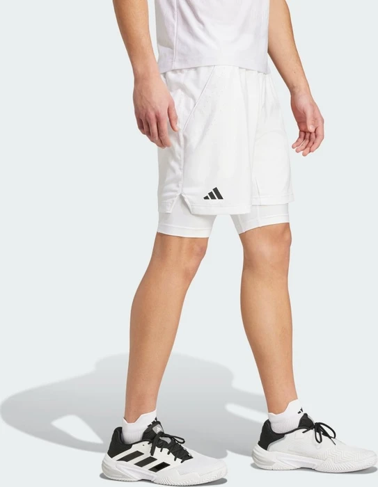 adidas Tennis Pro Aeroready 2-in-1 Tennis Hose kurz white (Herren)