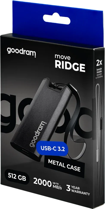 goodram Move Ridge, 512GB, USB-C 3.2