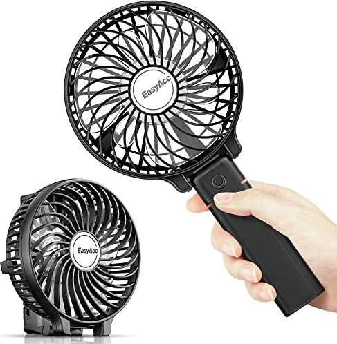 EasyAcc Handventilator/Tischventilator schwarz