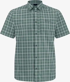 Jack Wolfskin Norbo Hemd kurzarm hedge green checks (Herren)