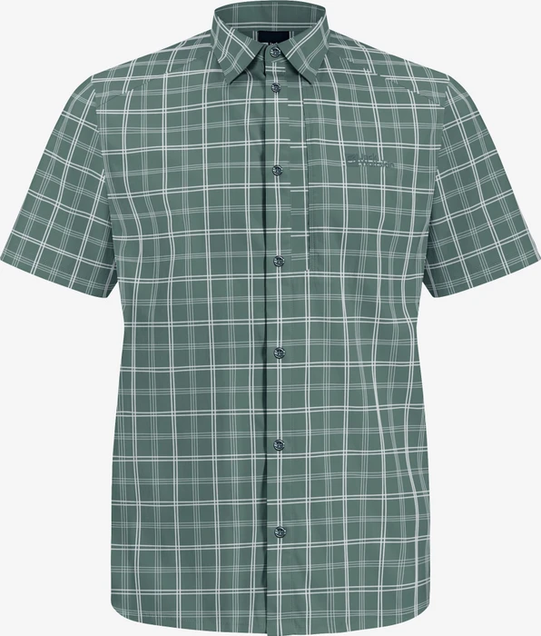 Jack Wolfskin Norbo Hemd kurzarm hedge green checks (Herren)