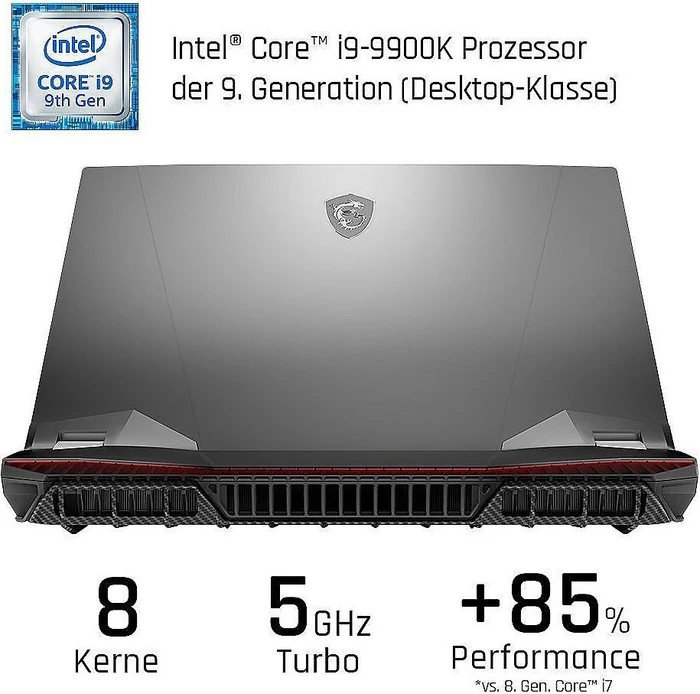 MSI GT76 9SG-209DC Titan DT GT76 9SG-209DC, Core i9-9900K, 64GB RAM, 2TB SSD, GeForce RTX 2080, DE