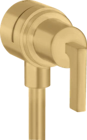 Hansgrohe Axor Citterio Wandanschluss Stop mit Rückflussverhinderer, Absperrventil und Hebelgriff brushed goldoptik