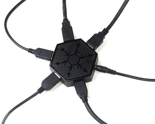 SilverStone EP01 USB-Hub, 4x USB-A 3.0, USB micro-B 3.0 [Buchse]