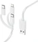 Hama 3in1 Multi-Ladekabel USB-A - Micro-USB USB-C und Lightning 1m weiß Vorschaubild