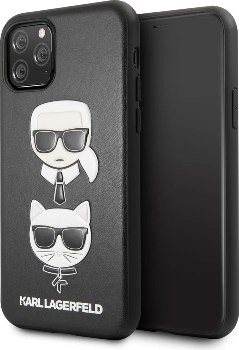 Karl Lagerfeld Hard Case Karl & Choupette Embossed Logo für Apple iPhone 11 Pro schwarz