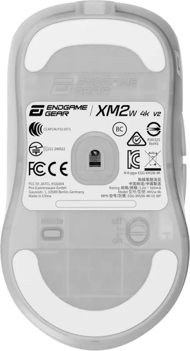 Endgame Gear XM2w 4k v2 Wireless Gaming Mouse White Frost, USB