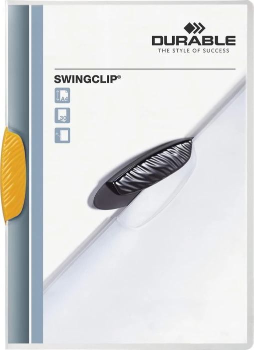 Durable Swingclip Klemmmappe, A4, gelb/transparent