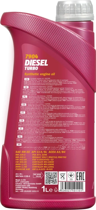 Mannol Diesel Turbo 5W-40 1l
