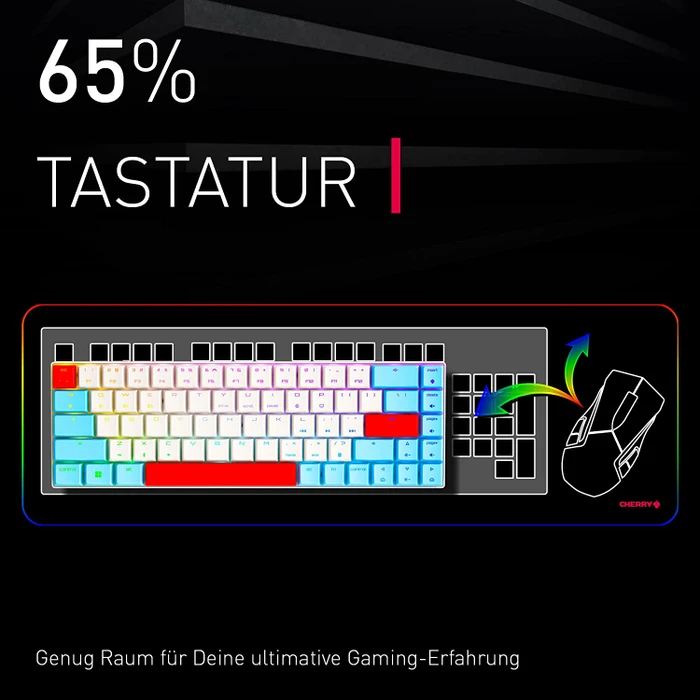 Cherry MX-LP 2.1 Compact Wireless, weiß, MX LOW PROFILE RGB SPEED, USB/Bluetooth, DE