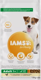 IAMS for Vitality für ausgewachsene Hunde kleiner und mittelgroßer Rasse, mit Huhn, 12kg