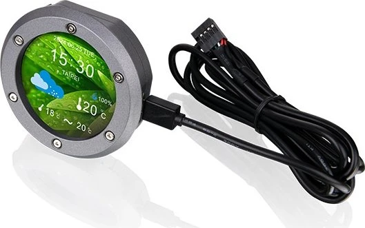 Thermaltake LCD Circle Panel Kit 2.1" für Thermaltake Ceres 350 MX, Monitor Kit, schwarz