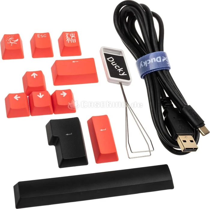 Ducky Shine 7 PBT, LEDs RGB, Blackout Edition, schwarz, MX RGB BROWN, USB, US
