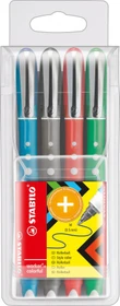 STABILO worker+ colorful Medium Tintenroller (Mine) sortiert, 4er-Set, Etui