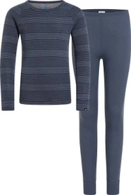 Odlo Active Warm Base Layer Set india ink/folkstone gray (Junior)