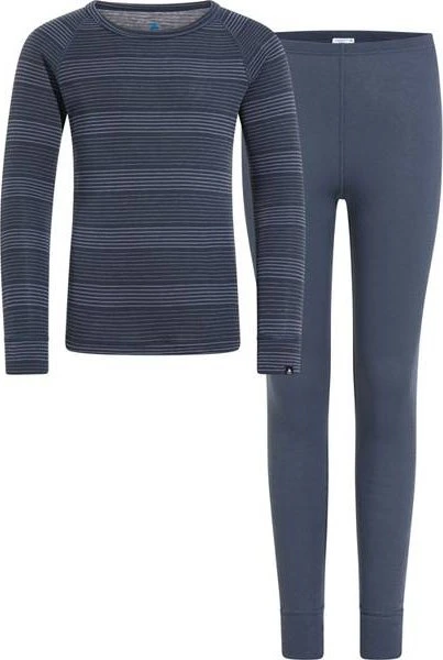 Odlo Active Warm Base Layer Set india ink/folkstone gray (Junior)