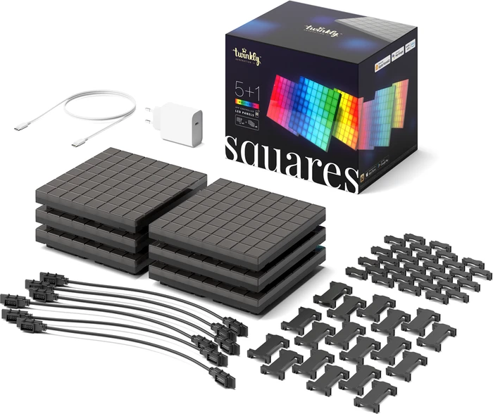 Twinkly Squares LED Panel Starterkit 5+1, 6 Stück