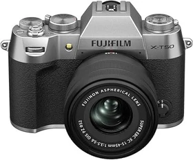 Fujifilm X-T50 silber mit Objektiv Fujinon XC 15-45mm 3.5-5.6 OIS PZ